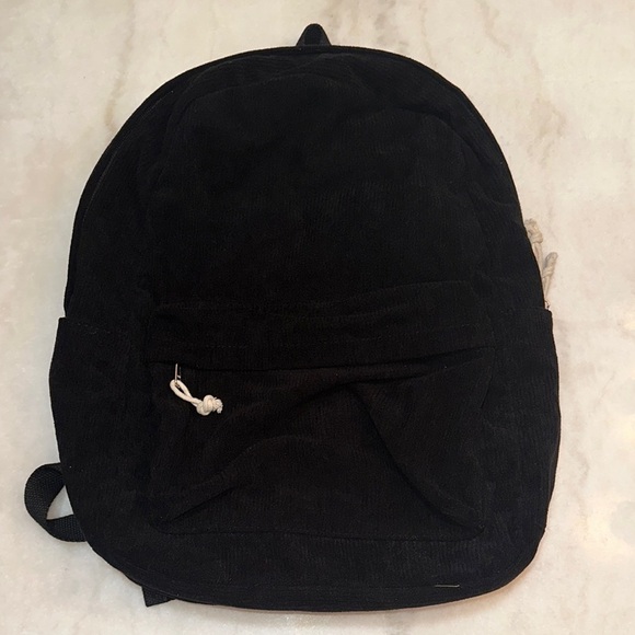 Classic‎ Corduroy Black Backpack - Picture 1 of 8
